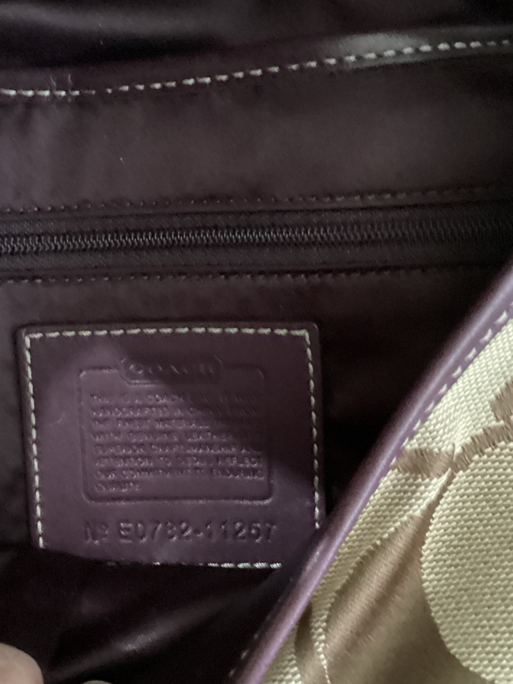 Coach 11257 Flap Ergo Shoulder bag Signature Monogram Canvas - Picture 11 of 16